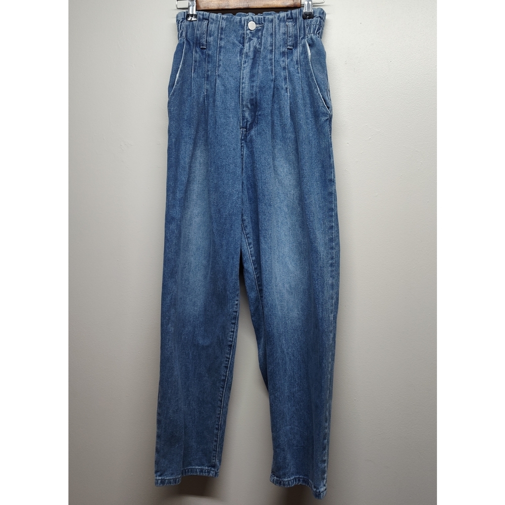 Aaron & Amber Baggy Jeans Women S Blue High Waisted Retro Y2K Streetwear Casual